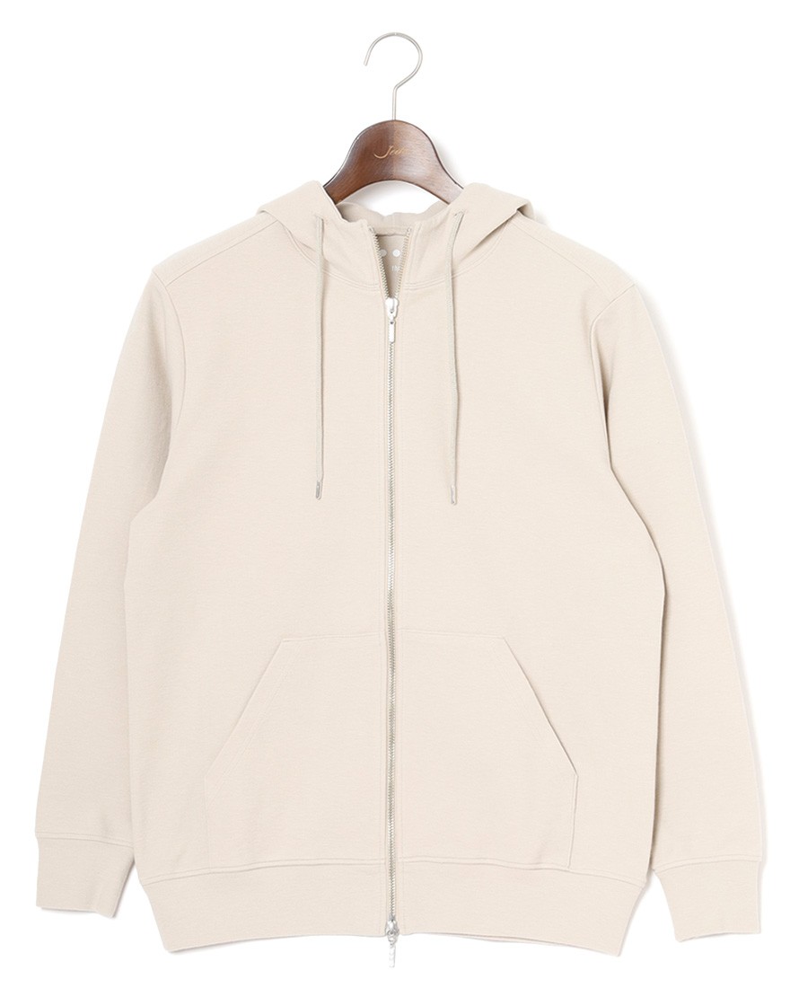 three dotsストレッチポンチ ダブルジップパーカー【Stretch ponte】c7