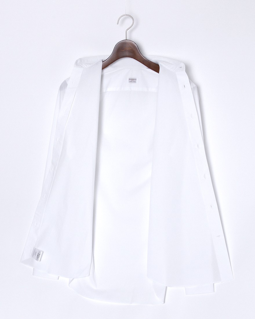 BORRIELLOセミワイドカラー ストレッチコットン シャツ【GAIOLA】07l