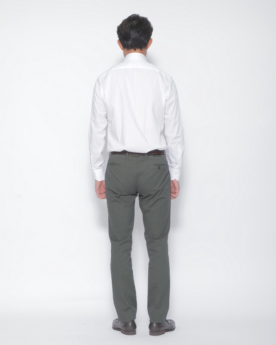 BORRIELLOセミワイドカラー ストレッチコットン シャツ【GAIOLA】18l