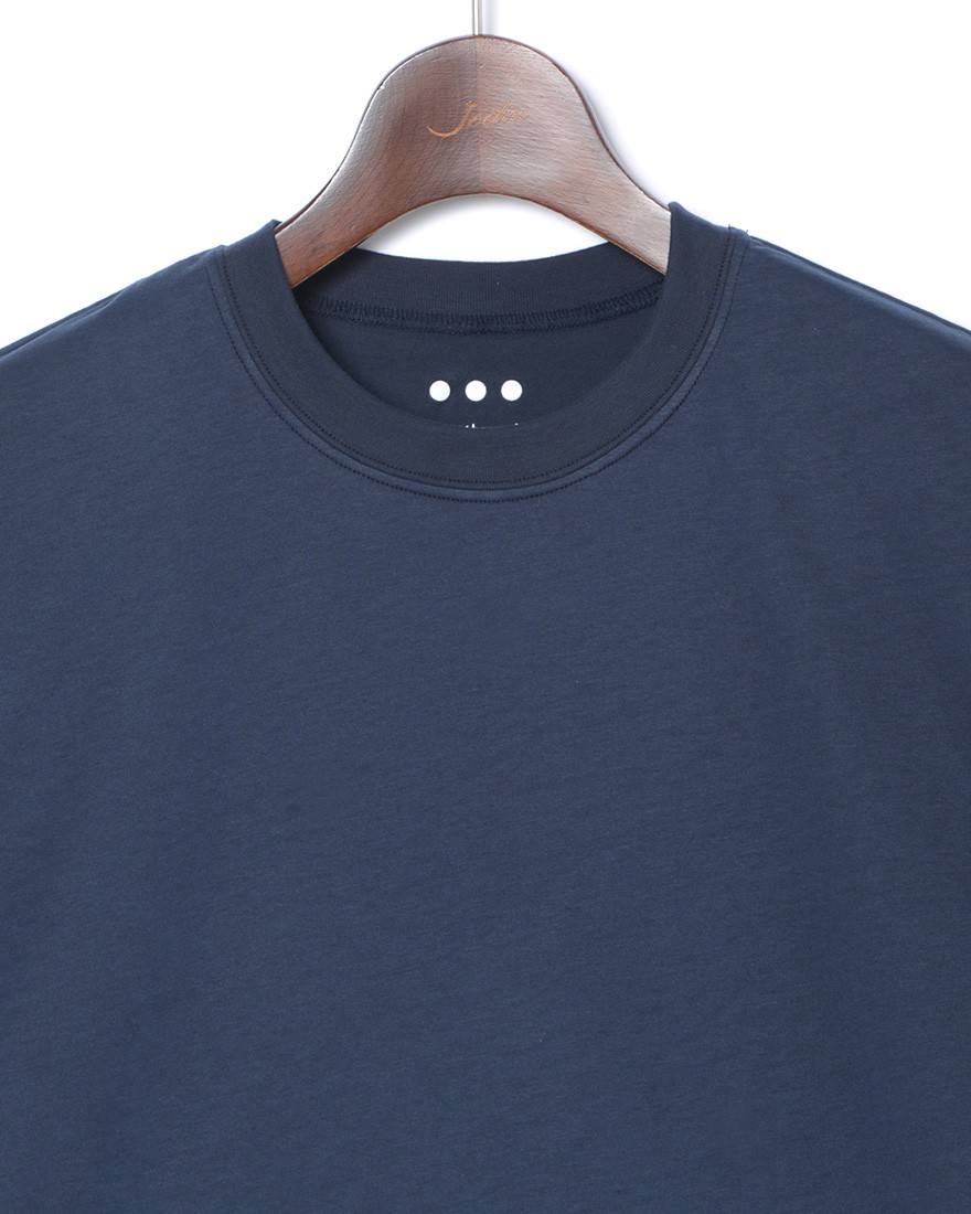 three dotsサンデッドジャージ モダンフィット クルーネックTシャツ05l