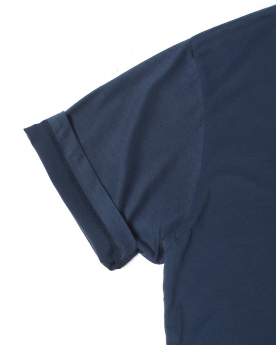 three dotsサンデッドジャージ モダンフィット クルーネックTシャツ10l
