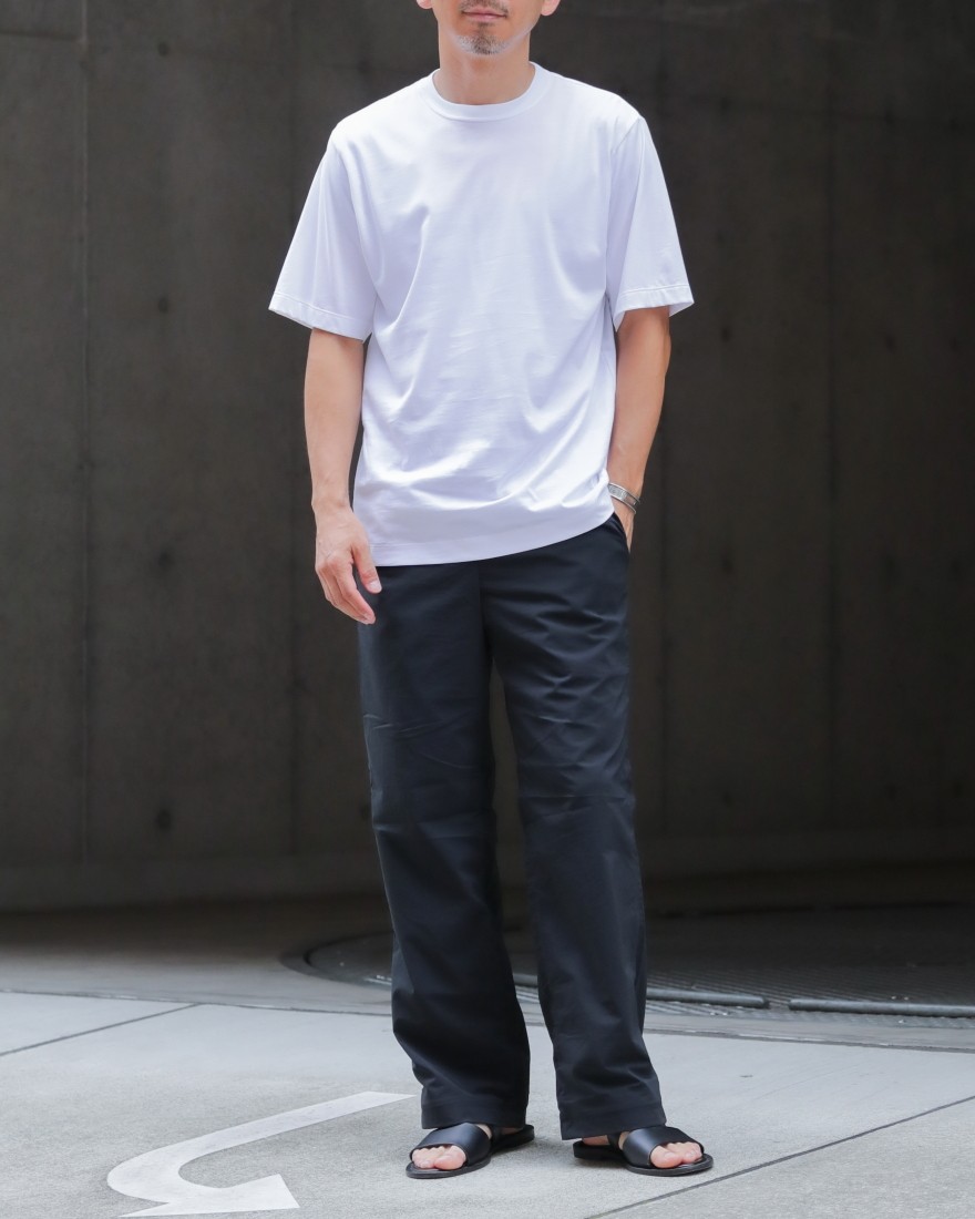 three dotsサンデッドジャージ モダンフィット クルーネックTシャツma