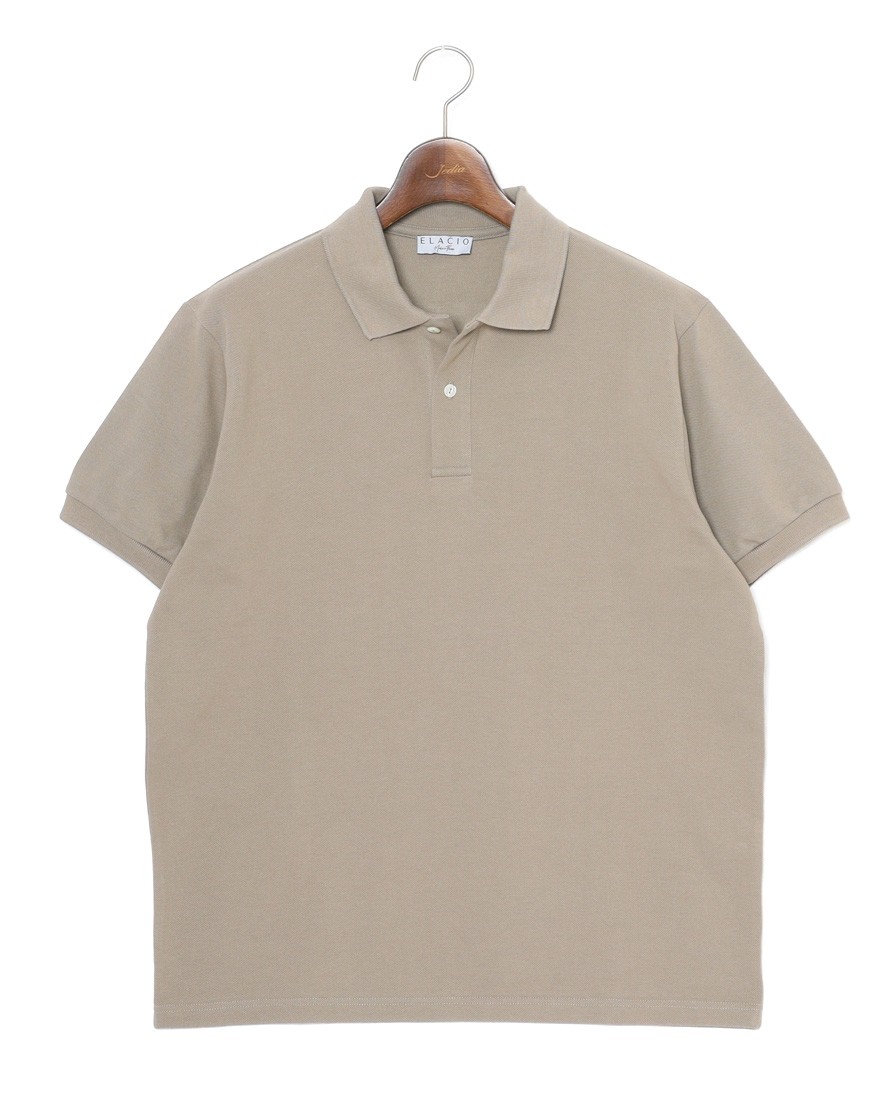 ELACIOコットン鹿の子ショートスリーブポロ【Orge】c8