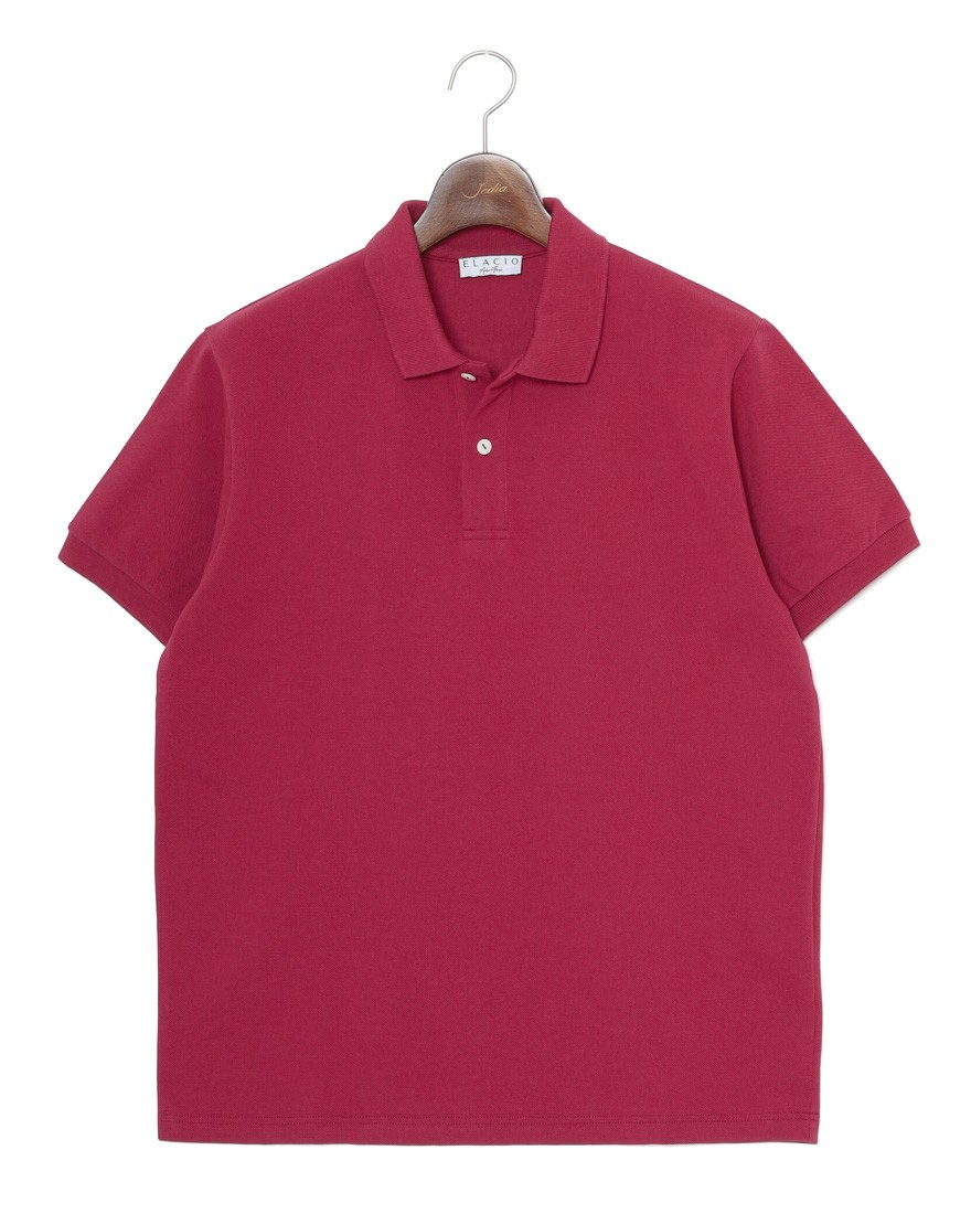 ELACIOコットン鹿の子ショートスリーブポロ【Orge】