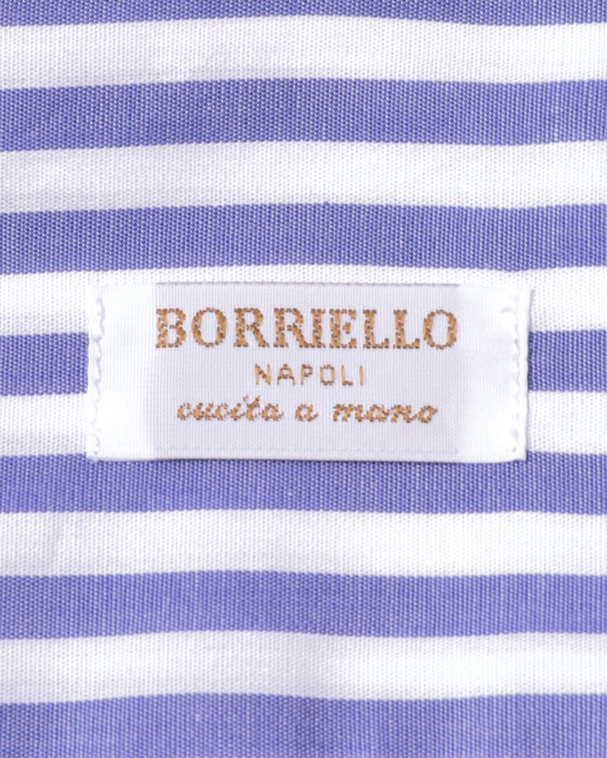 BORRIELLOセミワイドカラー コットンストライプ シャツ【GAIOLA/ガイオラ】11l