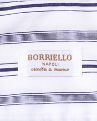 BORRIELLOセミワイドカラー コットンポプリンストライプ シャツ【GAIOLA/ガイオラ】mb_11l