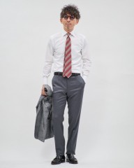 BORRIELLOセミワイドカラー ストレッチコットン シャツ【GAIOLA/ガイオラ】mb_ma