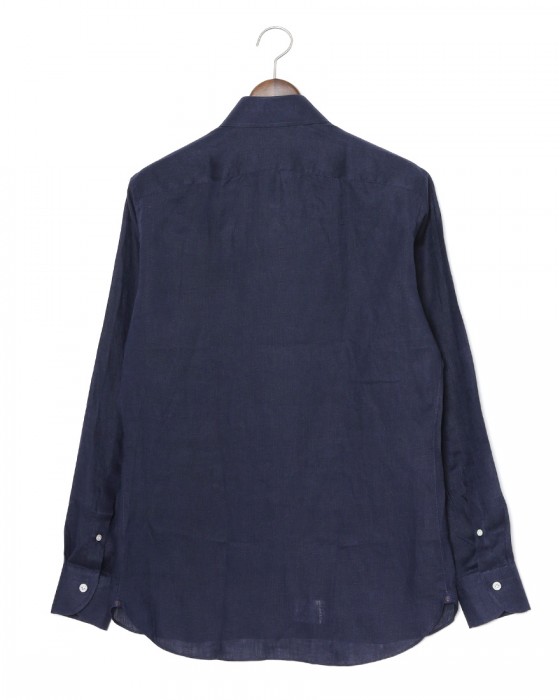 BORRIELLOスーパーソフトリネン セミワイドカラー シャツ【GAIOLA/ガイオラ】18l