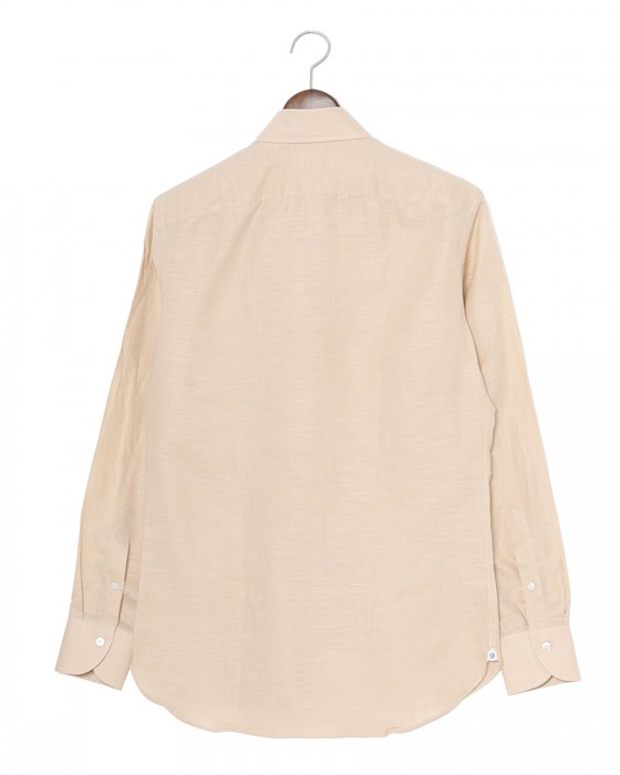 BORRIELLOスーパーソフトリネン セミワイドカラー シャツ【GAIOLA/ガイオラ】19l