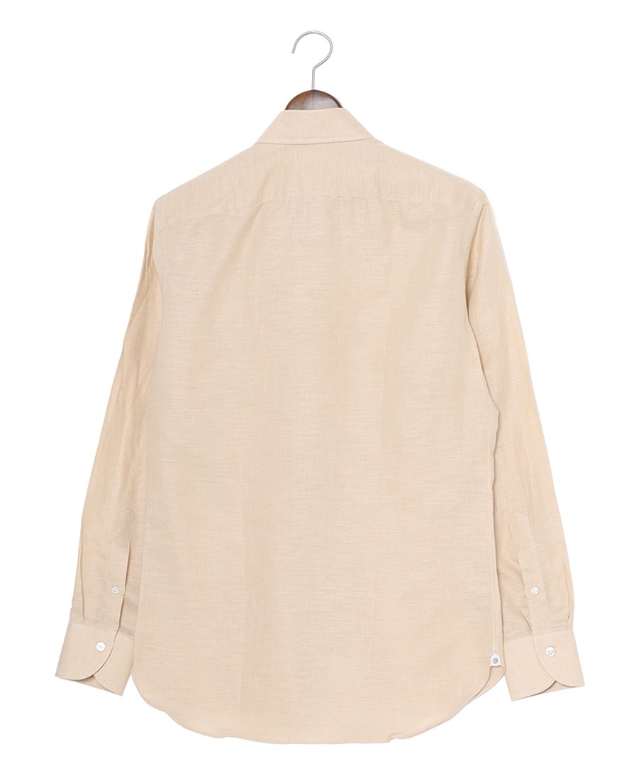 BORRIELLOスーパーソフトリネン セミワイドカラー シャツ【GAIOLA/ガイオラ】19l