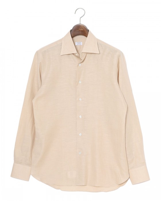 BORRIELLOスーパーソフトリネン セミワイドカラー シャツ【GAIOLA/ガイオラ】ma