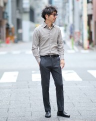 BORRIELLOセミワイドカラー スーパーソフトリネン シャツ【GAIOLA/ガイオラ】mb_ma