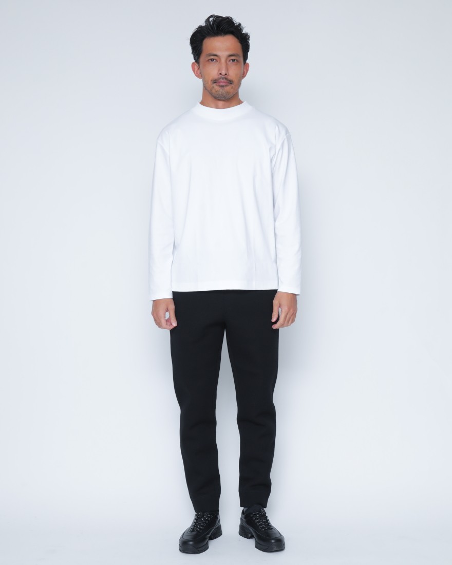 three dotsクルー＆モックネック 2パック ロングスリーブTシャツ【2Pack Tee】20l