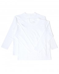 three dotsクルー＆モックネック 2パック ロングスリーブTシャツ【2Pack Tee】mb_c0