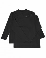 three dotsクルー＆モックネック 2パック ロングスリーブTシャツ【2Pack Tee】mb_c1