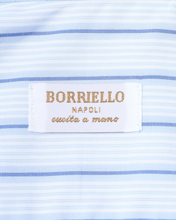 BORRIELLOセミワイドカラー コットンストライプ シャツ【GAIOLA/ガイオラ】11l