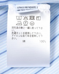 BORRIELLOセミワイドカラー コットンストライプ シャツ【GAIOLA/ガイオラ】mb_17l