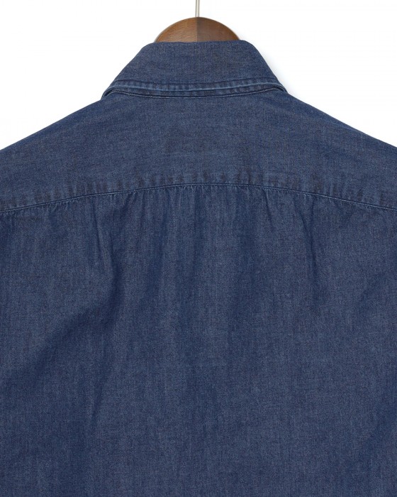 BORRIELLOコットンデニム セミワイドカラー シャツ【GAIOLA/ガイオラ】08l