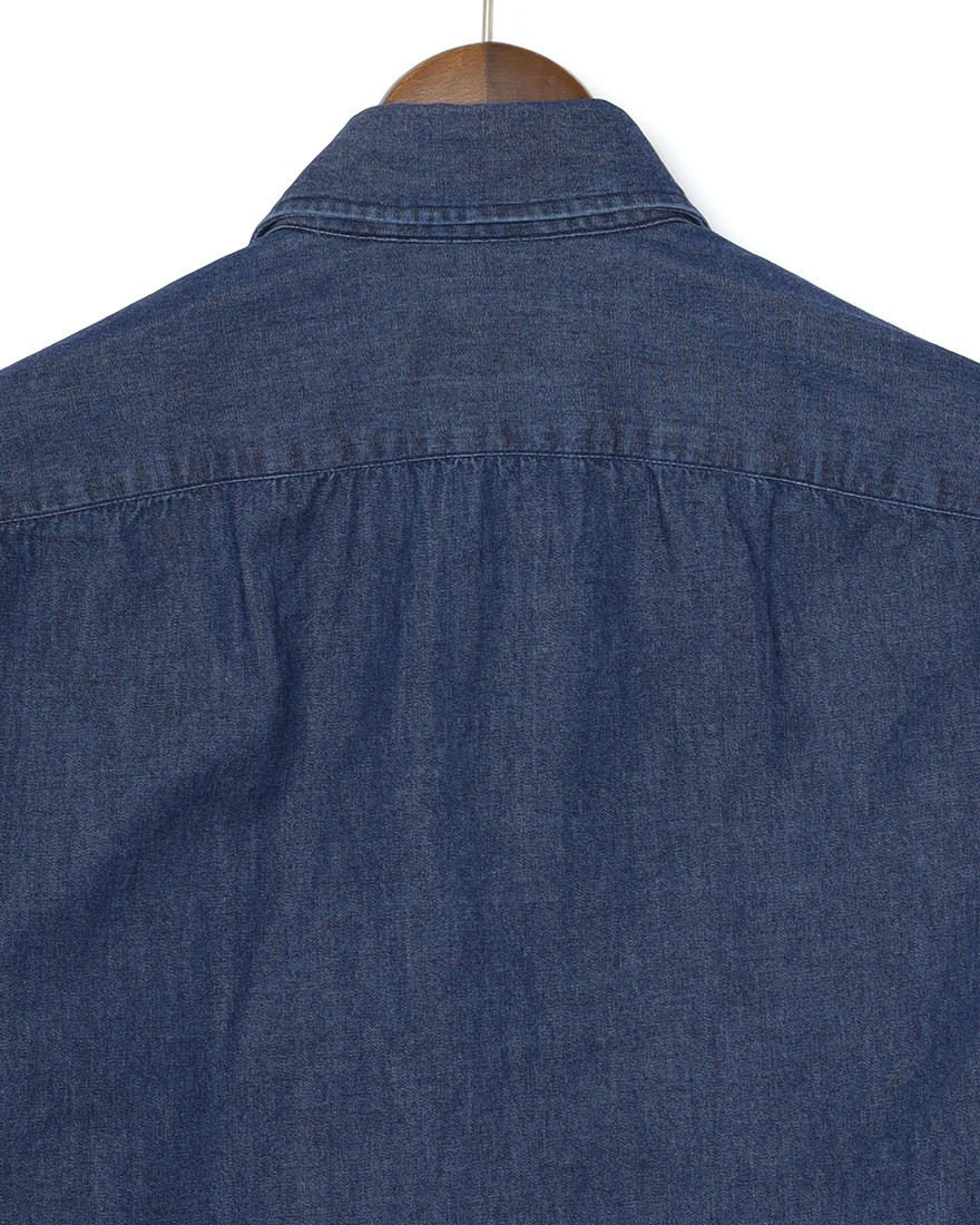 BORRIELLOコットンデニム セミワイドカラー シャツ【GAIOLA/ガイオラ】08l