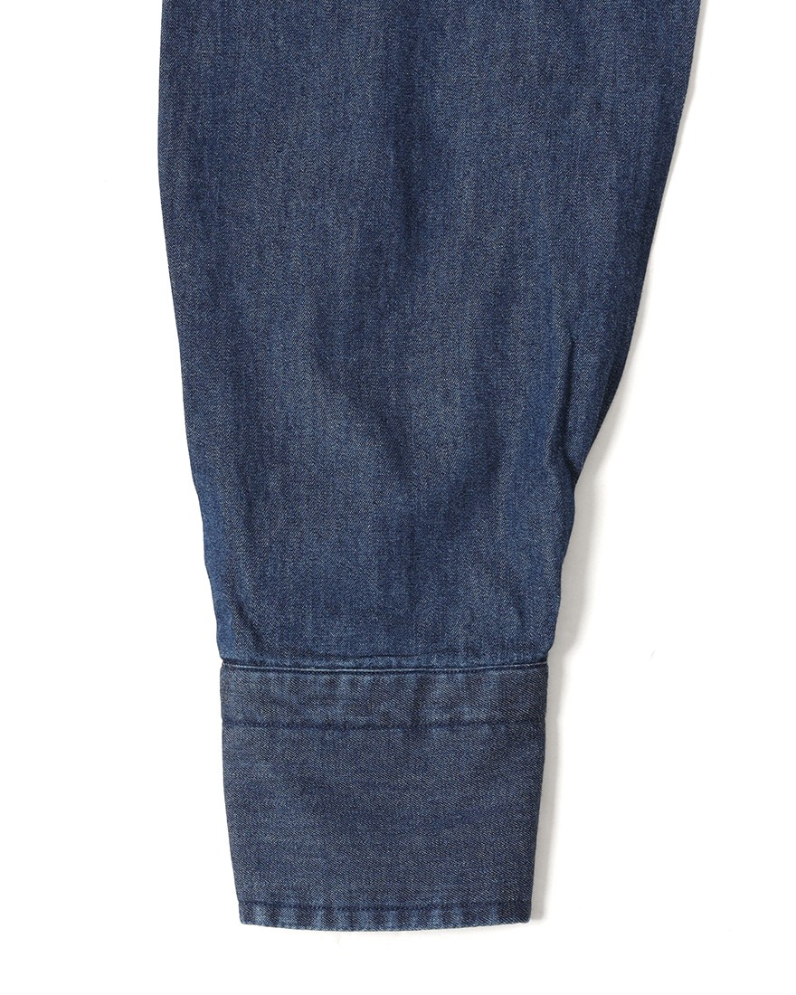 BORRIELLOコットンデニム セミワイドカラー シャツ【GAIOLA/ガイオラ】13l