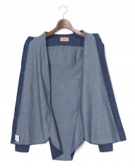 BORRIELLOコットンデニム セミワイドカラー シャツ【GAIOLA/ガイオラ】mb_09l