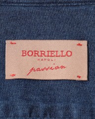BORRIELLOコットンデニム セミワイドカラー シャツ【GAIOLA/ガイオラ】mb_10l