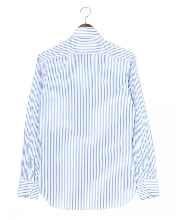 BORRIELLOコットン ストライプ セミワイドカラー シャツ【GAIOLA/ガイオラ】04l