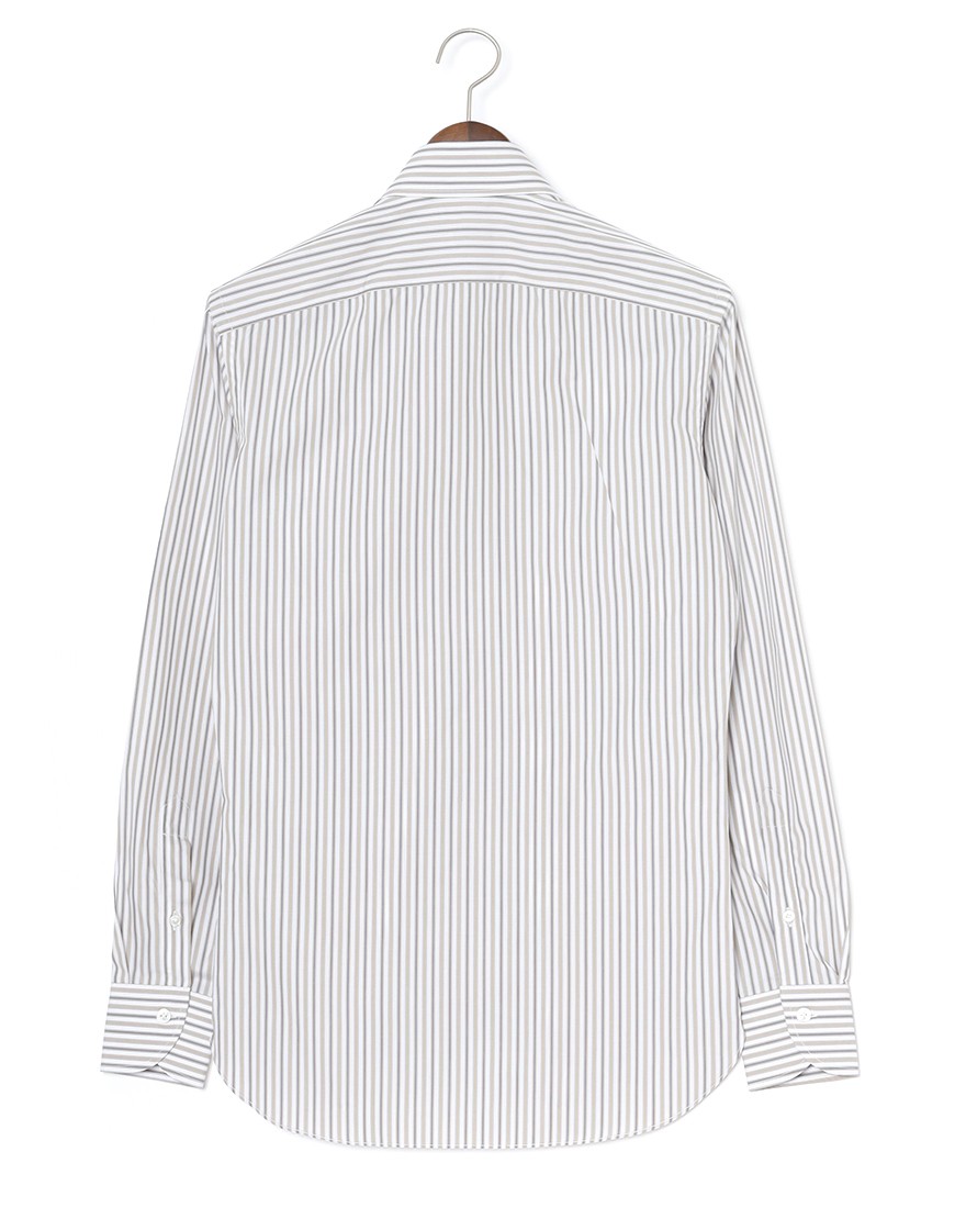 BORRIELLOコットン ストライプ セミワイドカラー シャツ【GAIOLA/ガイオラ】05l
