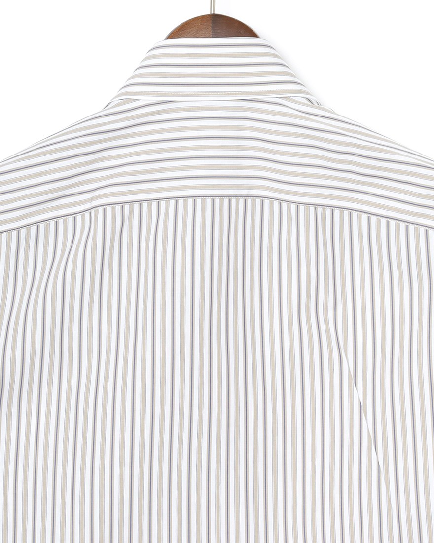 BORRIELLOコットン ストライプ セミワイドカラー シャツ【GAIOLA/ガイオラ】09l