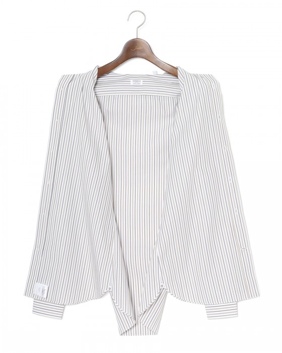 BORRIELLOコットン ストライプ セミワイドカラー シャツ【GAIOLA/ガイオラ】10l