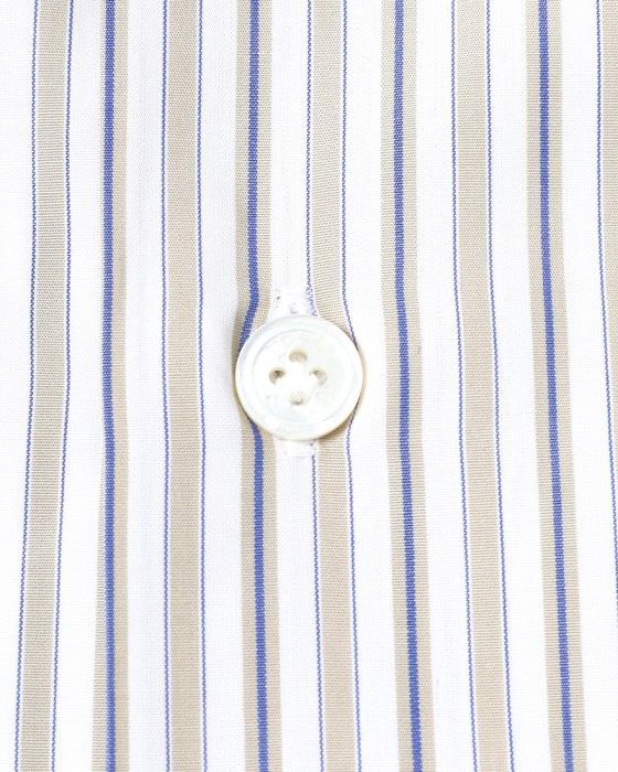 BORRIELLOコットン ストライプ セミワイドカラー シャツ【GAIOLA/ガイオラ】13l