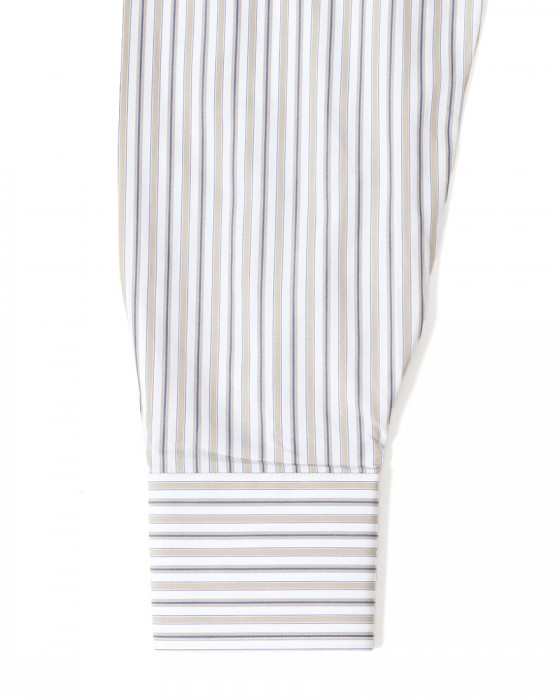 BORRIELLOコットン ストライプ セミワイドカラー シャツ【GAIOLA/ガイオラ】14l