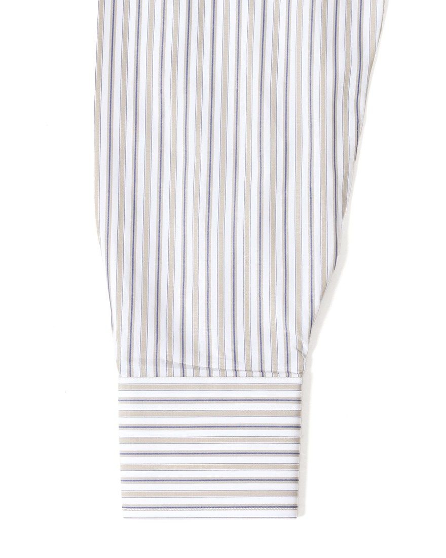 BORRIELLOコットン ストライプ セミワイドカラー シャツ【GAIOLA/ガイオラ】14l