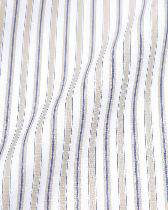 BORRIELLOコットン ストライプ セミワイドカラー シャツ【GAIOLA/ガイオラ】17l