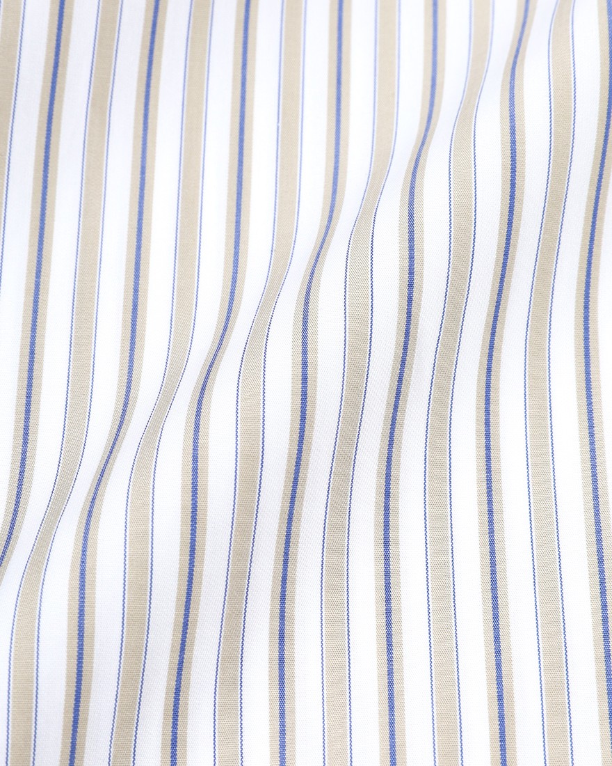 BORRIELLOコットン ストライプ セミワイドカラー シャツ【GAIOLA/ガイオラ】17l