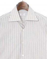 BORRIELLOコットン ストライプ セミワイドカラー シャツ【GAIOLA/ガイオラ】mb_06l