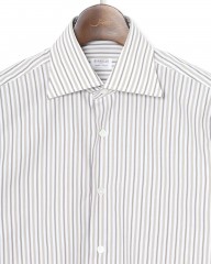 BORRIELLOコットン ストライプ セミワイドカラー シャツ【GAIOLA/ガイオラ】mb_07l