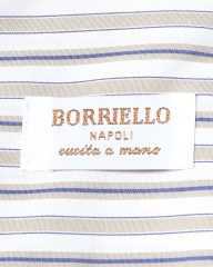 BORRIELLOコットン ストライプ セミワイドカラー シャツ【GAIOLA/ガイオラ】mb_11l