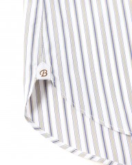 BORRIELLOコットン ストライプ セミワイドカラー シャツ【GAIOLA/ガイオラ】mb_12l