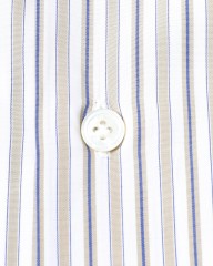 BORRIELLOコットン ストライプ セミワイドカラー シャツ【GAIOLA/ガイオラ】mb_13l