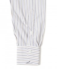 BORRIELLOコットン ストライプ セミワイドカラー シャツ【GAIOLA/ガイオラ】mb_15l