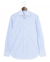 BORRIELLOコットン ストライプ セミワイドカラー シャツ【GAIOLA/ガイオラ】mb_c0