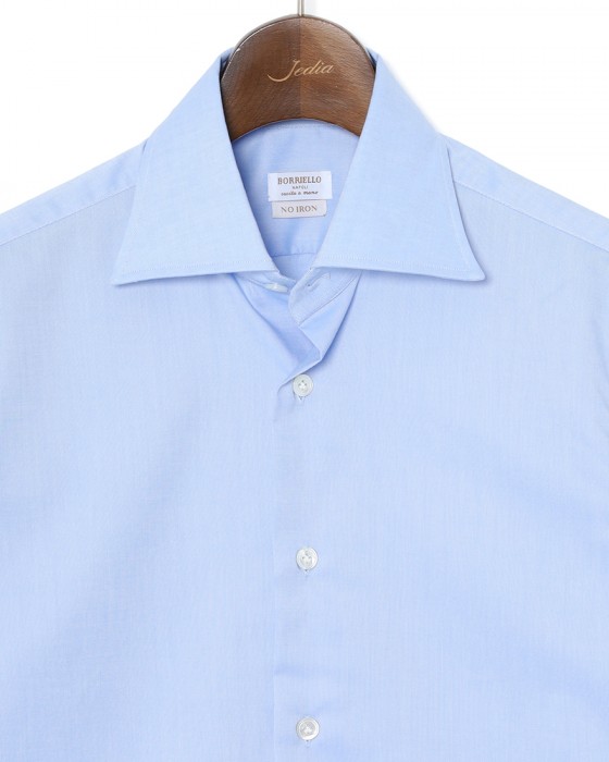 BORRIELLOノーアイロンコットン セミワイドカラー シャツ【GAIOLA/ガイオラ】06l