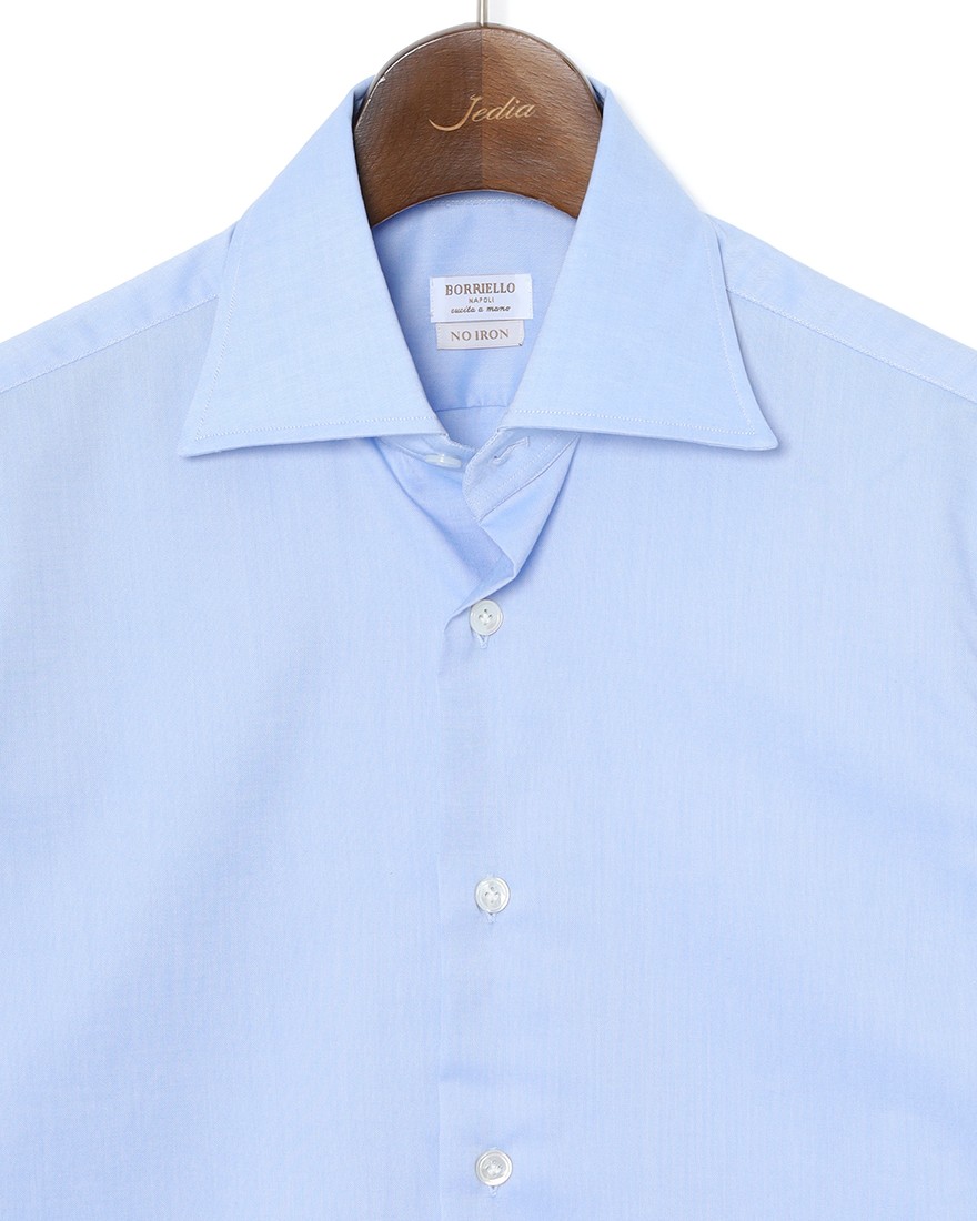 BORRIELLOノーアイロンコットン セミワイドカラー シャツ【GAIOLA/ガイオラ】06l