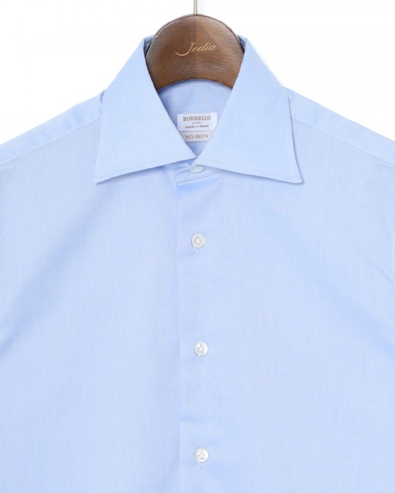 BORRIELLOノーアイロンコットン セミワイドカラー シャツ【GAIOLA/ガイオラ】07l