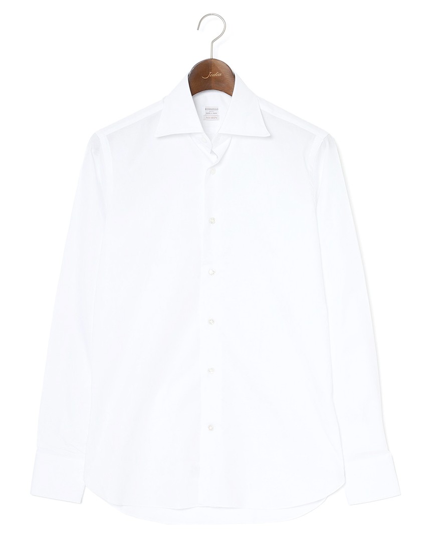 BORRIELLOノーアイロンコットン セミワイドカラー シャツ【GAIOLA/ガイオラ】c0