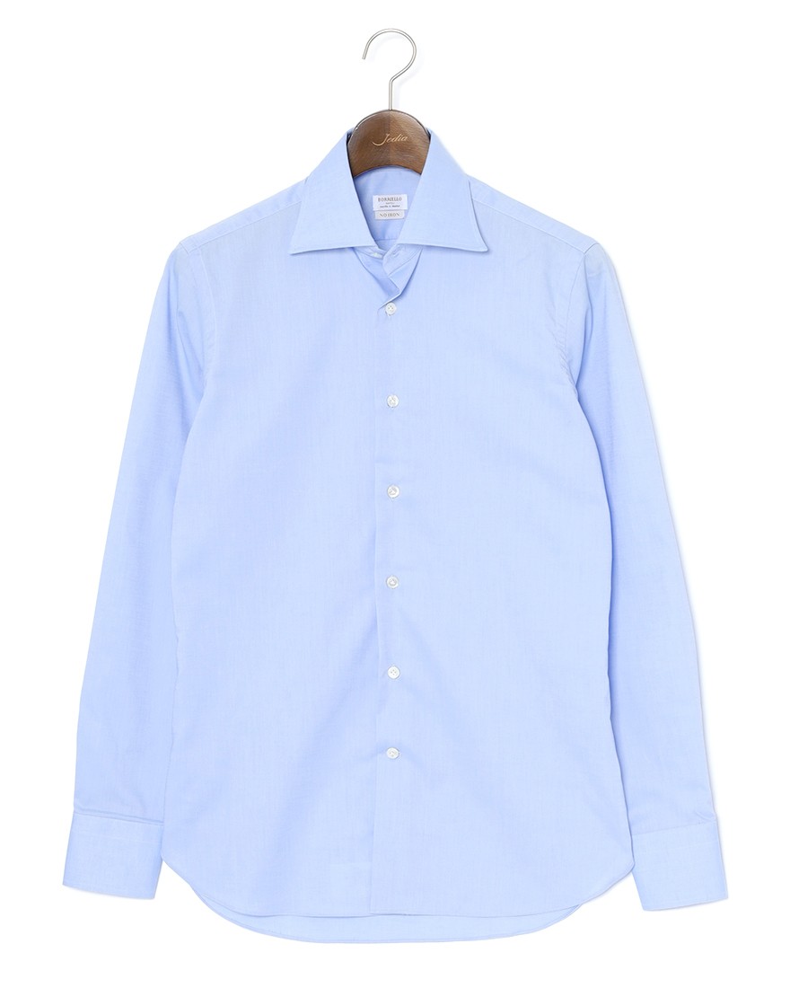 BORRIELLOノーアイロンコットン セミワイドカラー シャツ【GAIOLA/ガイオラ】c1