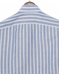 BORRIELLOコットンリネン ストライプ セミワイドカラー シャツ【GAIOLA/ガイオラ】mb_08l