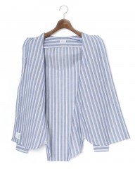 BORRIELLOコットンリネン ストライプ セミワイドカラー シャツ【GAIOLA/ガイオラ】mb_09l