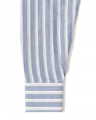 BORRIELLOコットンリネン ストライプ セミワイドカラー シャツ【GAIOLA/ガイオラ】mb_13l